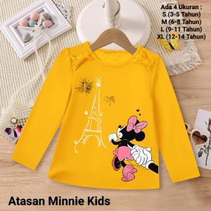 baju anak anak perempuan/Atasan Minnie Kids 3-14Tahun MattBabyterry
