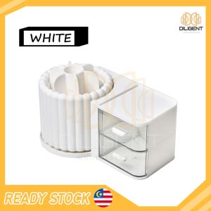 【D326 READY STOCK】Ins Style 360-Degree Rotating Holder Storage Box Stationery Jewelry Storage Box Desk Organizers