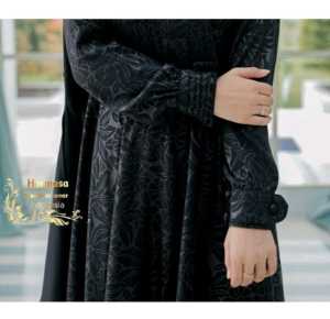 Pakaian wanita gamis hitam/gamis hitam murah/gamis hermosa hitam/dress hitam