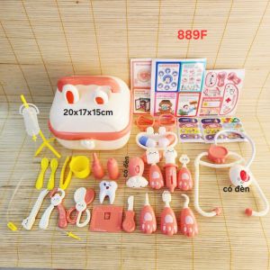 [Freeship] Hộp Vali  Đồ Chơi Bác Sĩ Màu Hồng Dành Cho Bé 889F -❣️❣️❣️