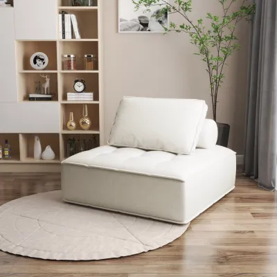 Nordic Minimalism Tofu Sofa Fabric Tech Leather Sofas Microfiber Cotton Linen Movable Single Lazy Sofa Chair