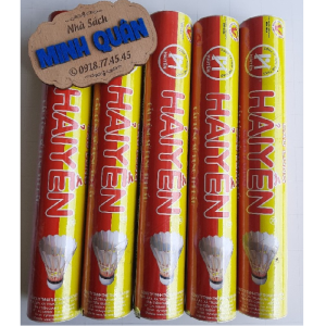 01 ống cầu lông Hải Yến - 12 quả - xanh sọc