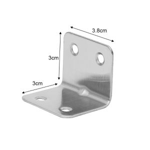 20pcs Universal Stainless Steel Corner Bracket 90 Degree Right Angle Fixed Corner Bracket Bracket Joint Right Angle L Bracket for Wood Furniture Bedframe Cabinet