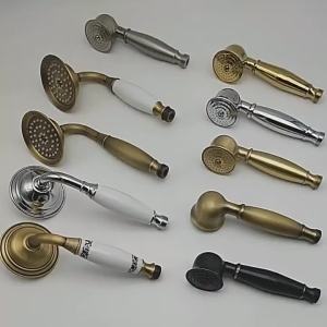 LDIES Antique Bronze Shower Head Hand Shower Hand Spray Shower Holder Copper Bathroom Antique Bathroom Accessories ELS04 9L5H2