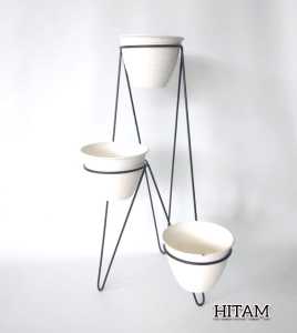 STANDING POT 3IN1 / RAK BUNGA BESI SUSUN MURAH / BISA COD