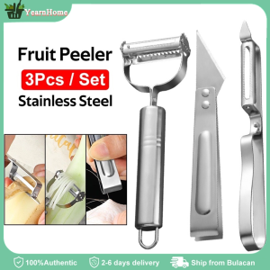 3Pcs/Set Multifunctional Kitchen Peeler Stainless Steel Peeler Vegetable & Fruit Cutting Peeler Set