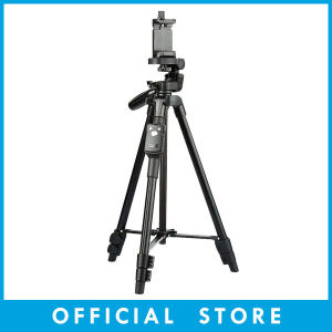 Yunteng VCT-5208 Professional Tripod Stand Mount Aluminum Alloy Lightweight Three-Dimensional Head with Universal Phone Holder for Cameras Canon Nikon Sony Smartphones Mobile Phone iPhone iOS Android Samsung Galaxy etc