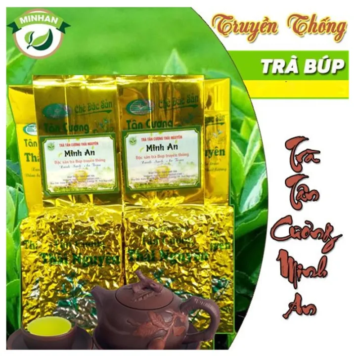 Trà Búp Đặc Sản 1Kg - Trà bắc Thái Nguyên Tân Cương - vị đậm xanh sạch thơm ngon - Trà Minh An (chè Thái Nguyên, chè khô mạn, trà bắc)