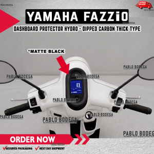Yamaha Fazzio Premium Dashboard Protector Cover Hydro Dipped Plug and Play Carbon Thick Matte Black & Carbon KinehoraMotorShop