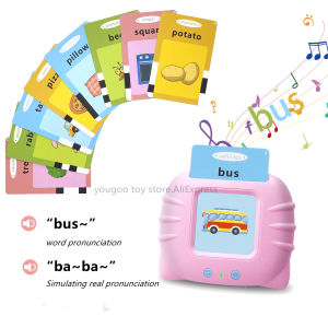 LSRC Audible Flash Card smart machine Electronic Reading Repeating Function Machine Parent-Child Audio Interaction Toys Supplies English Language Learning toy educational Materials for Kids toys 2 to 6 years old 识字卡