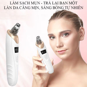 Máy hút mụn cầm tay máy hút mụn mini đa năng hút mụn trứng cá mụn đầu đen mụn cám tặng kèm 4 đầu hút dạng sạc pin dụng cụ chăm sóc sắc đẹp làm sạch lỗ chân lông an toàn cho da. Bảo hành 12 tháng lỗi đổi mới 7 ngày đầu
