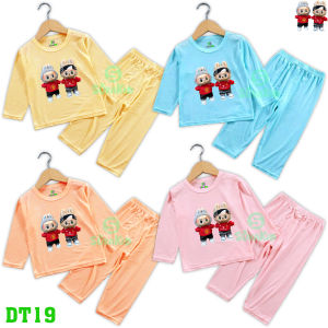 Combo 3 Bộ đồ dài tay dài quầnbộ thu labubu đông bé trai bé gái bé từ 6kg-30kg.DT19