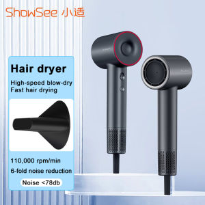 Showsee A18 High Speed Hair Dryer Negative Ionic Blow Dryer Brushless Motor for Fast Drying Low Noise Thermo-Control Hairdryer