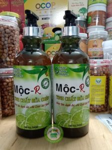 TINH CHẤT RỬA CHÉN MỘC-R - Mộc Hoa Tràm Long An - chén đũa sạch sẽ an toàn sức khoẻ chai 750ml