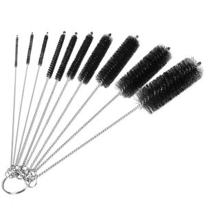 Baby Bottle Straw Brushes 10pc Silicone-Tipped Cleaning Set for Feeding