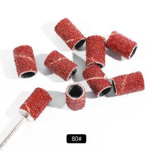100PCS Nail Sanding Cap Bands For Electric Nail Machine Nail Drill Bits UV Gel Acrylic Polish Remover Nails Accessory Tools