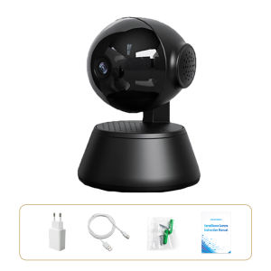 V380 Q6 PRO Black CCTV Camera 1080P HD360 PTZ Control Wifi Connect toCellphone Night Vision ALARM