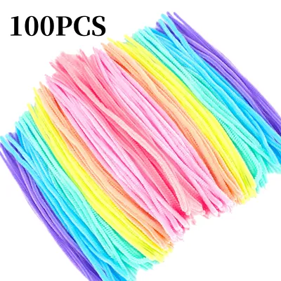 100PCS Kawat Bulu Mercy Pastel Mix 30CM Kawat Bulu Mainan Anak Craft Diy Kerajinan Tangan Pipe Cleaner