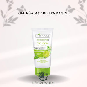 Gel Bielenda 3in1 dưa leo & chanh (rửa mặt + tẩy da chết + serum) sạch sáng mịn da