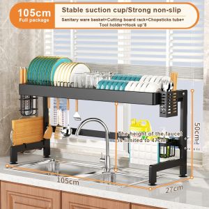 NETEL Kitchen Sink Shelf Stainless Steel Kitchen Cutlery Drainer Kitchen Storage Rack Sink Dish Rack  porzingis.sg
