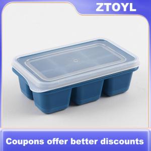 【ZTOYL】 6-grids Ice Ball maker moldes de silicona BPA Free With Removable Lids Silicone Mold Ice Cube Trays Ice Cube Mold Kitchen Acces