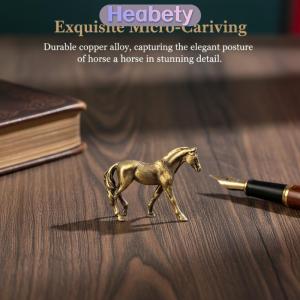 Heabety Rắn Brass Cổ Ngựa Bức Tượng Nhỏ Thu Nhỏ Dài Đuôi Phong Thủy Sáng Tạo Văn Phòng Nghiên Cứu Trung Tâm