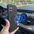 Case Samsung A56 Leather Magnetic Support Magsafe Wireless Charging. 
