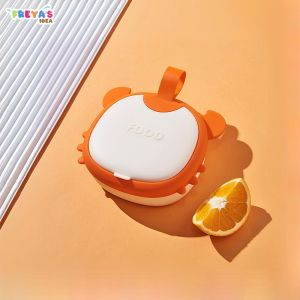 FR-C902 Kotak Makan Anak Bentuk Crab Set Sendok Garpu Gunting Kids Lunch Box / Rantang Makan