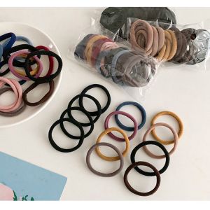 1020 Pcsset Super Soft Seamless Hair Tie Korean Style High Elastic Hair Rope Black Rubber Band Scrunchies Women s Hair Accessories