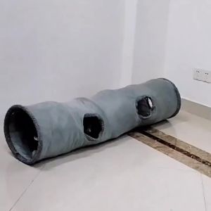 2026 Cat Tunnel Foldable Large Brown Suede InteractiveToy With Peepholes Bubble Ball Indoor Outdoor Collapsible Hot New