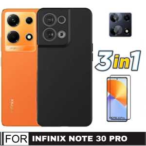 PROMO PAKET 3 IN 1 SOFT CASE INFINIX GT 10 PRO 5G 2023 / INFINIX NOTE 30 / INFINIX NOTE 30 PRO / INFINIX HOT 11 2021 SOFTCASE LIQUID SILICONE PRO CAMERA MATTE