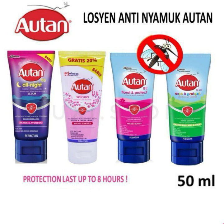 losyen Anti Nyamuk Autan I Autan Floral & Protect Tube 50ml | Lazada