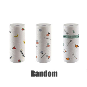 Kitchen Tissue Roll Wipes Paper Cleaning Cloths Lazy Rags Disposable Dry Washable Dish Paper Non Woven Towel Cloth Wiping Tissue for Kitchen