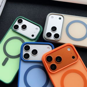 Magnetic Luxury Matte Translucent Armor Shockproof Case For iPhone 17 Pro Max 17 Air For Magsafe For iPhone 16 15 14 Plus 13 12