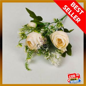 Bunga Peony Delphi Cabang 5 - Bunga artificial Imitasi kain untuk dekorasi rumah dekorasi kamar dan dekorasi wedding atau dekorasi pelaminan dekorasi cafe Import premium termurah artifisial palsu kain