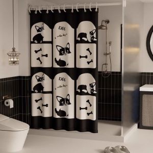 Bathroom Shower Curtain Screen Panel Toilet Waterproof Partition Shower Curtain Waterproof and Mildew-Proof Cloth Curtain Bathroom Shower Curtain Screen Panel