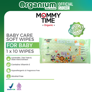 MOMMY TIME Babby Care Soft Wipes Tisu Basah Popok Bayi Anti Bakteri & Bebas Alkohol - 1 Pack
