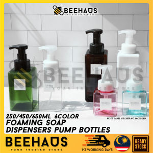 BEEHAUS PETG Foaming Soap Dispensers Pump Bottles Portable Refillable Bottle Container Shampoo Shower Gel Lotion Bottle Botol Sabun