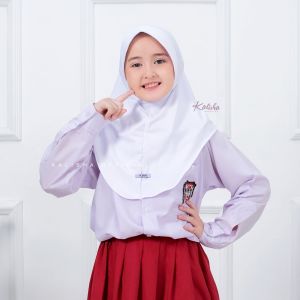 Kalisha - Alika Jersey Hijab Bergo Jilbab Sekolah Pinguin Anak Kerudung Geblus Anak