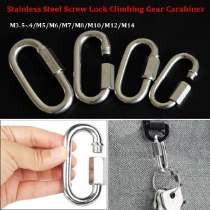 LUXERY Stainless Steel Screw Lock  M3.5~M14 Climbing Gear Carabiner  Quick Links Safety Snap Hook