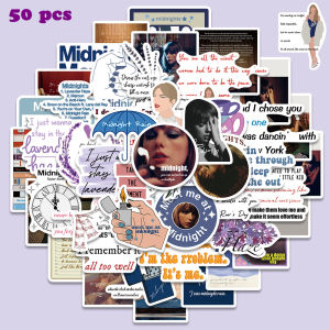 COD✨gaya lucu Taylor Swift penyanyi terkenal fashion untuk papan luncur/Buku Harian/Laptop/Sticker Helm Tahan Air Vinil/hp casing stiker tahan air berperekat