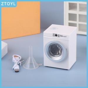 ZTOYL Dollhouse Miniature Washing Machine Drum Washer Laundry Model Dollhouse Decor
