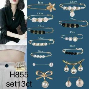Set 13 phụ kiện ghim cài áo quần nhiều mẫu