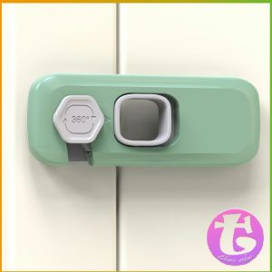 Thai Dee ล็อคนิรภัยสี่เหลี่ยม ตัวล็อคประตูตู้เย็น ราคาต่อ 1 ชิ้น  ตัวล็อคที่ป้องกันไม่ให้เด็กเปิดลิ้นชัก safety lock