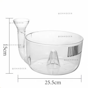OHHDEER  Bekas Basuh & Tos Automatik Buah Sayur Penapis Air Auto Drain Fruit Vegetable Washer Bowl