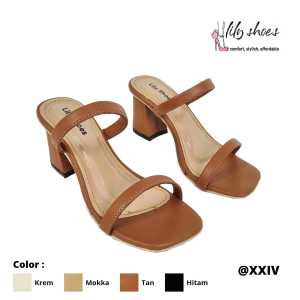 LILY SHOES - Sofie (Sintetis) Sandal Wanita Hak Tinggi / Block Heels Casual Cantik Real Pict