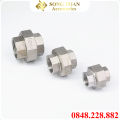 Rắc co ren Inox 304, khớp nối sống inox - Chất liệu Inox Siêu bền. 