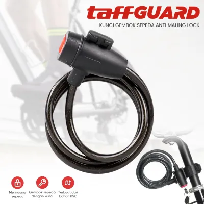 ORIGINAL - TaffGUARD Kunci Gembok Sepeda Anti Maling Baja Lock - TY588YZ