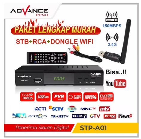 Broadcast Trans7 Stream Advance STB Set Top Digital Satellite TV