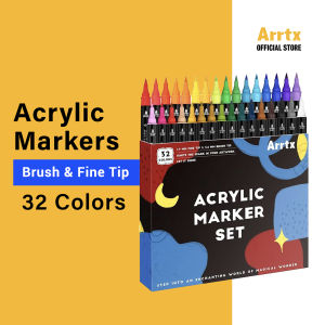 Arrtx 32 Dual Tip Acrylic Markers